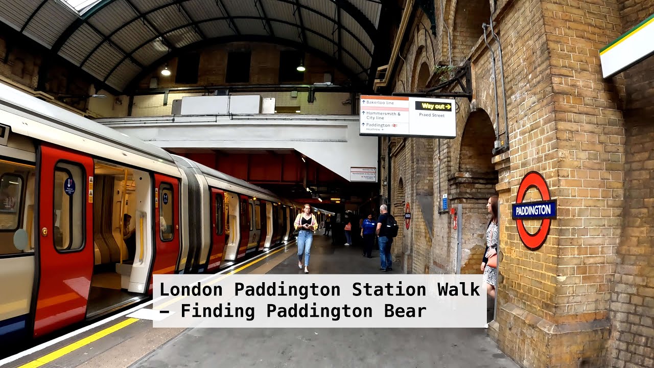[4k] London Paddington Station Walk 🇬🇧- Paddington Bear | Tube to Overground Train station
