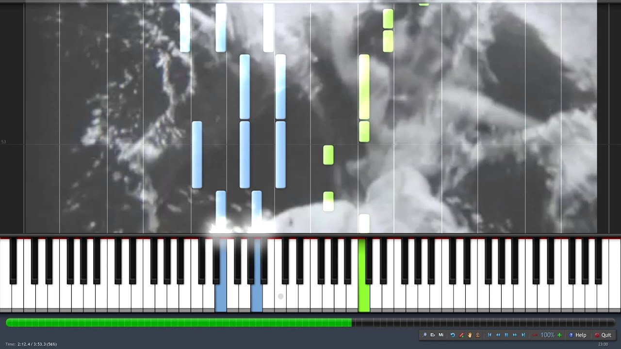 Riverside - Agnes Obel on piano/Synthesia (+sheets + MIDI) tutorial