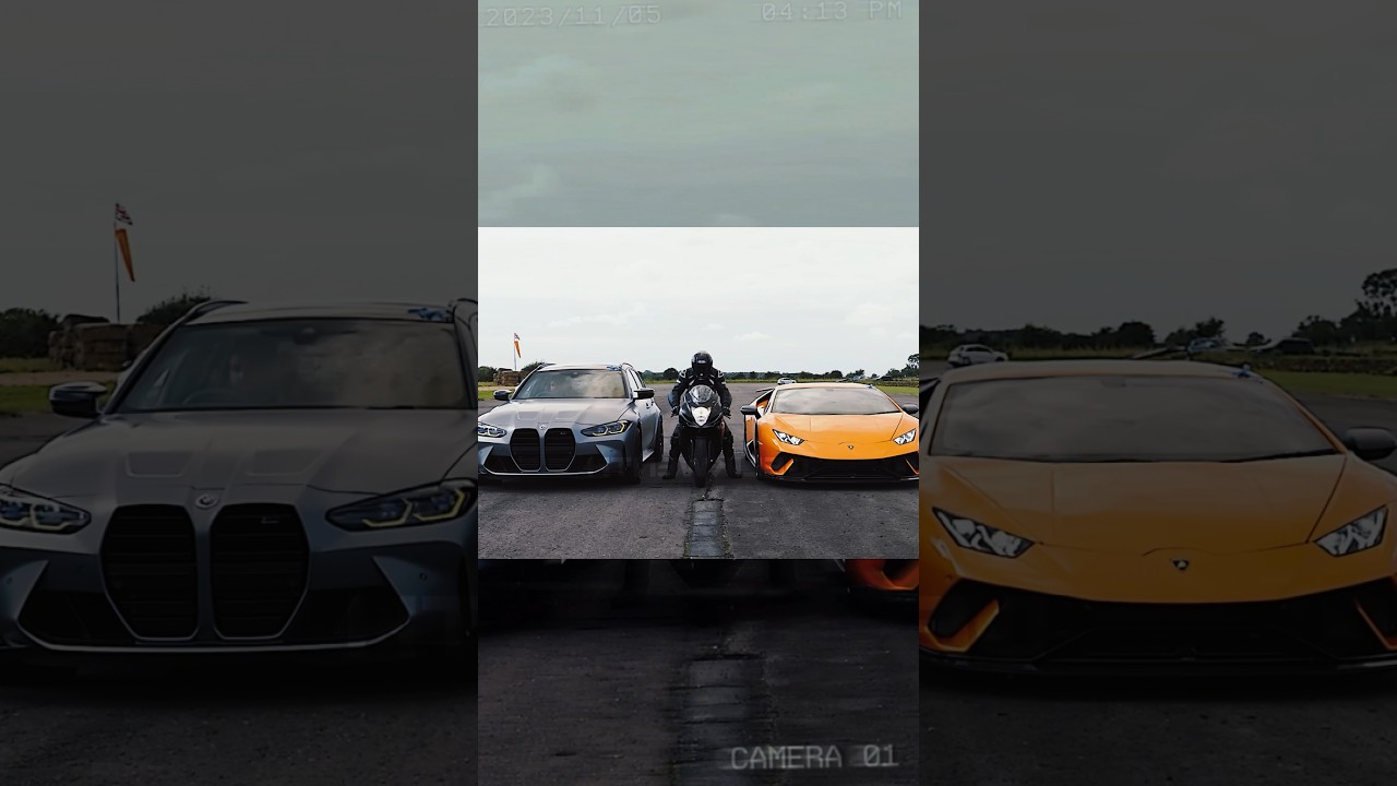 😈Huracan vs 💀M3 Touring vs 🔥GSXR #lamborghini #bmw #suzuki #rollrace #officiallygassed