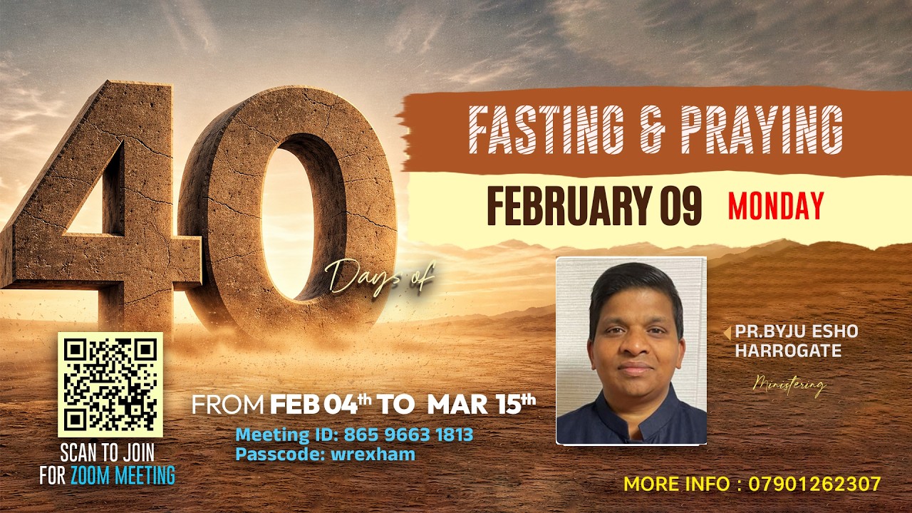 06th Day of Fasting Prayer | Remnant Church UK | Wrexham | Pr Byju Esho Harrogate | Pr Saju Jacob