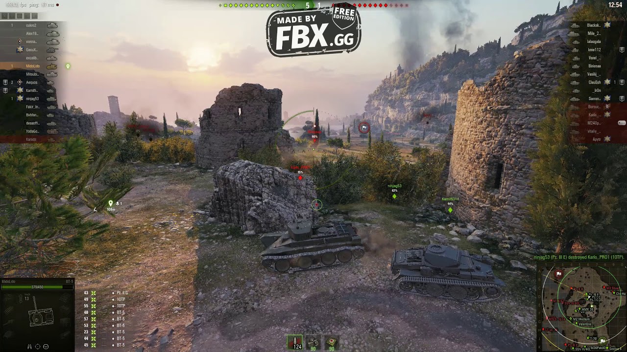 World of Tanks BT-5 Mastery badge 11k exp