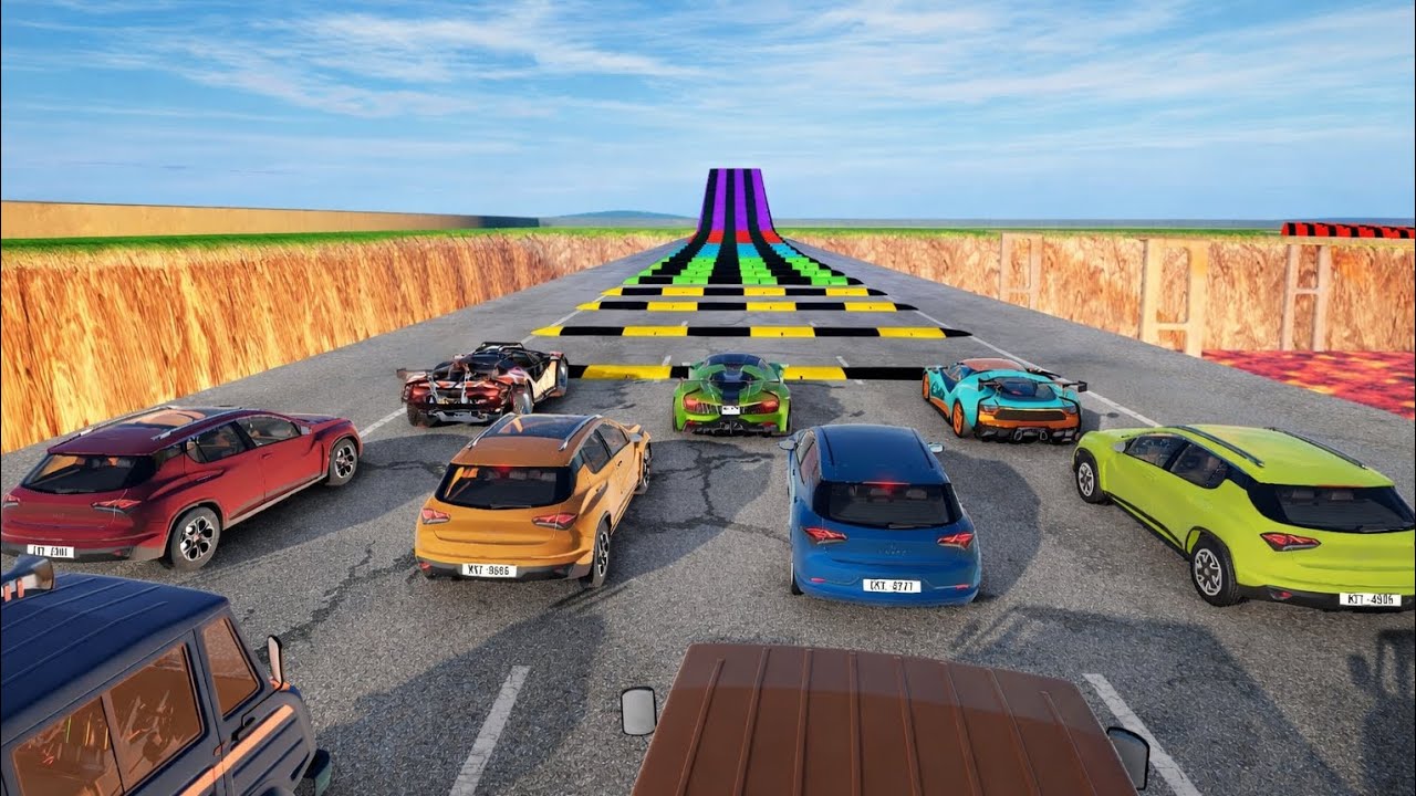 Cars vs 100 Speed Bumps #8– BeamNG.Drive