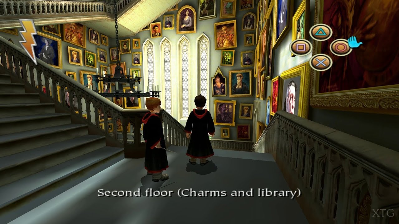 Геймплей игры Harry Potter and the Philosopher's Stone на PS2 в HD-качестве (PCSX2)