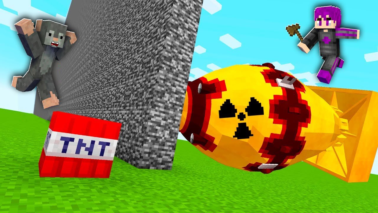 ماين كرافت ولكن استخدمت الغش في تحدي بناء افضل قنبلة ناووية ضد اصدقائي..!🔥😱