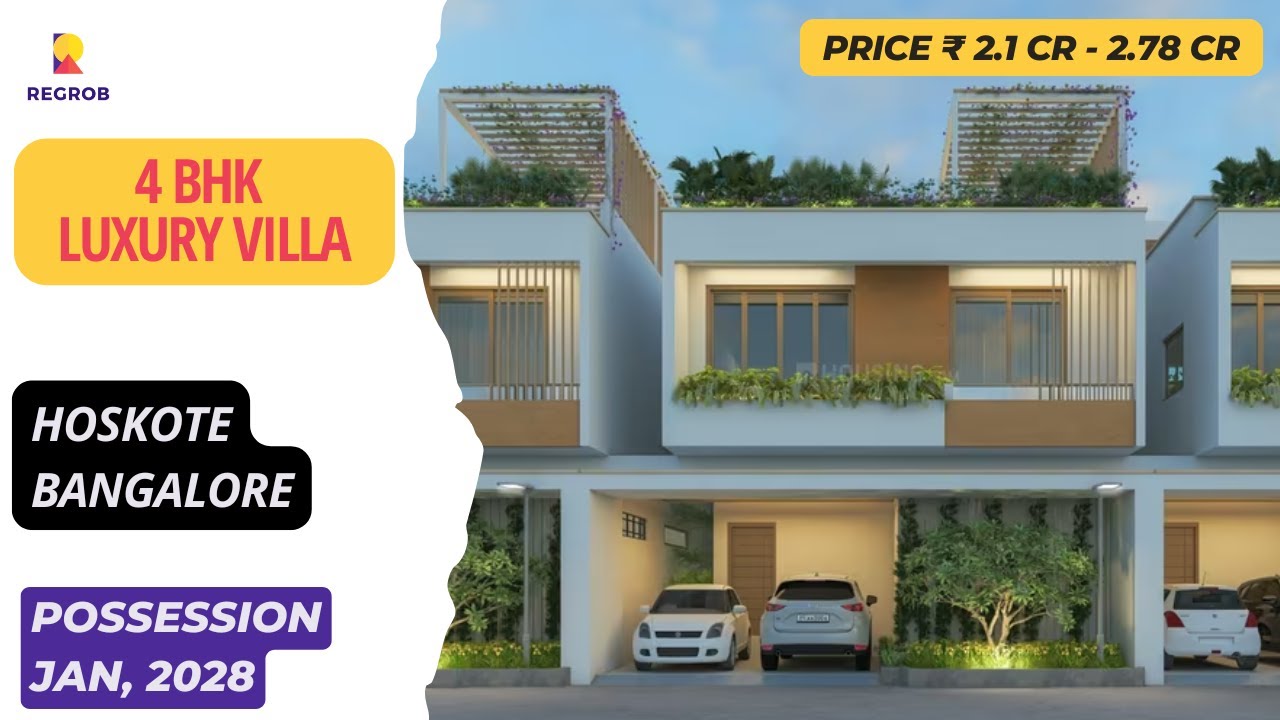 Kumari Nautilus в Хоскоте, Бангалор |☎ +91-6366370375 | Виллы с 4 спальнями на продажу