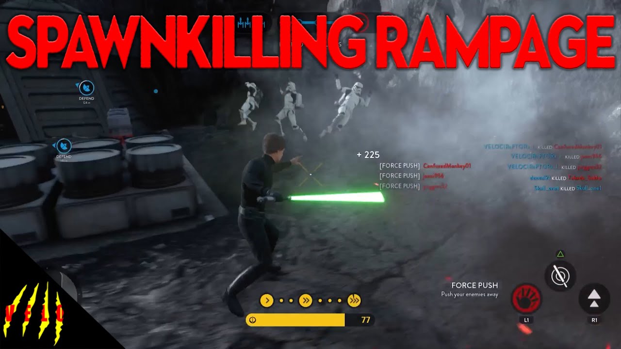 A CLASSIC LUKE SPAWNTRAP (14 KILLS PER MINUTE) - Star Wars Battlefront
