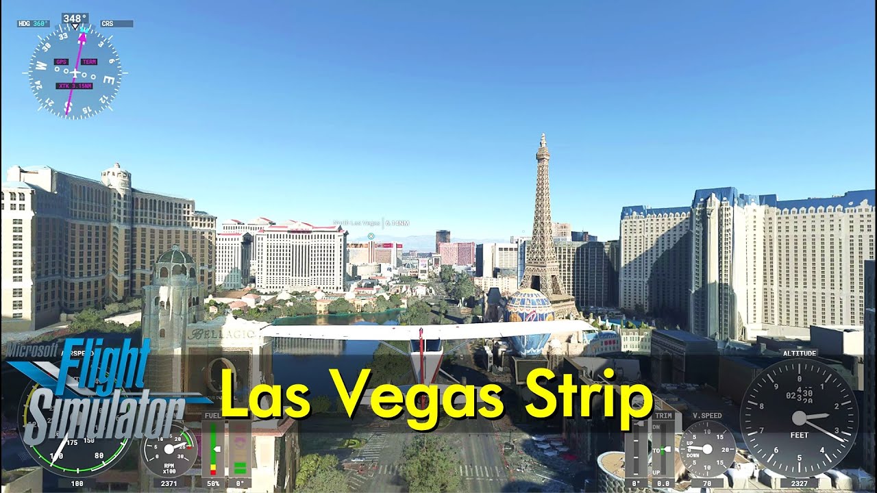 Las Vegas Strip (night & day) | Microsoft Flight Simulator 2020
