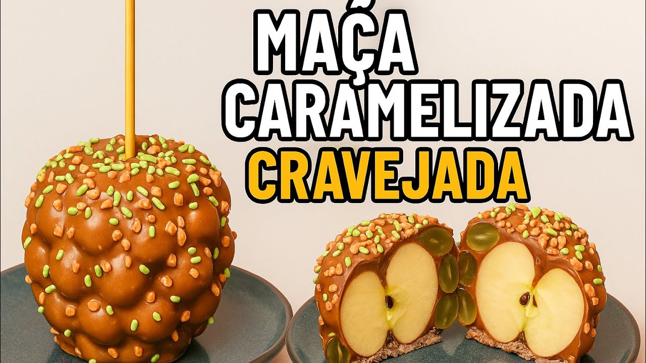 👉 “A Maçã Caramelizada Mais Incrível do Mundo! Cravejada com Uvas e Muito Chocolate 🍏✨”