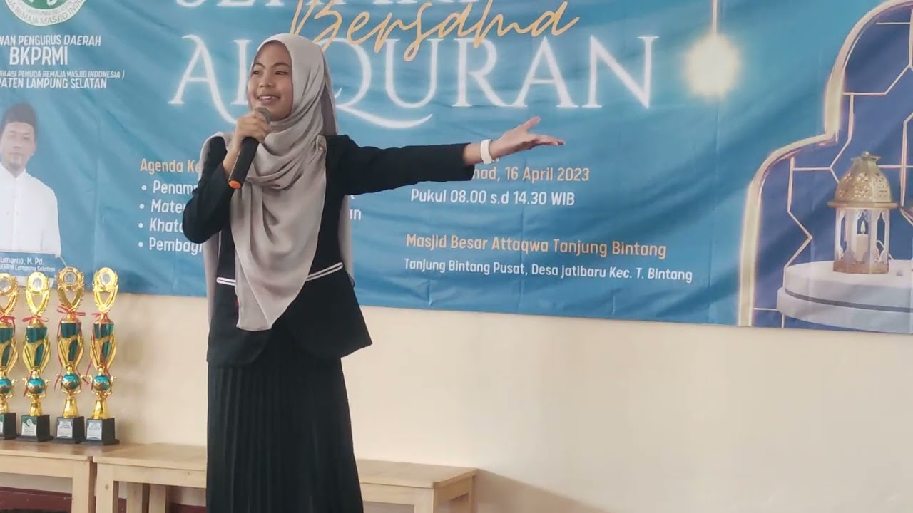 Live Performance Dayinta Wisnu Siwi. Juara 3 Lomba Dai Daiyah BKPRMI Lamsel 2023