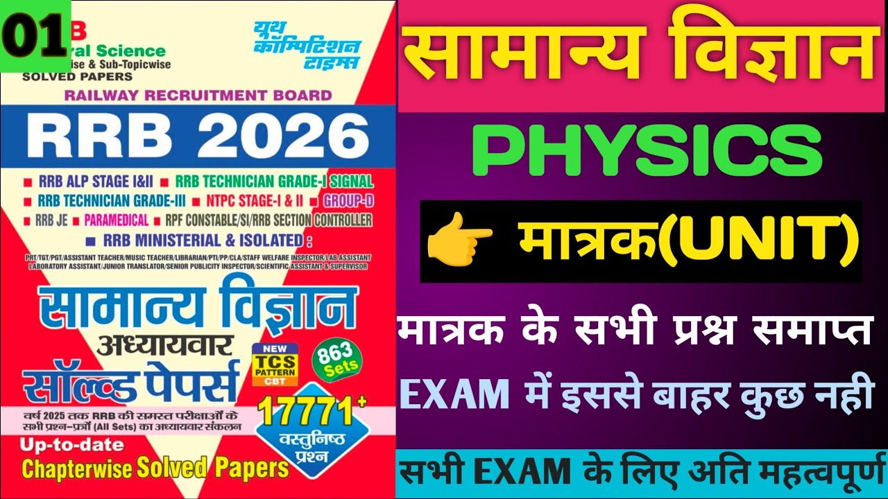 मात्रक (Unit) l Science Important MCQ l RRB Science PYQ 2026