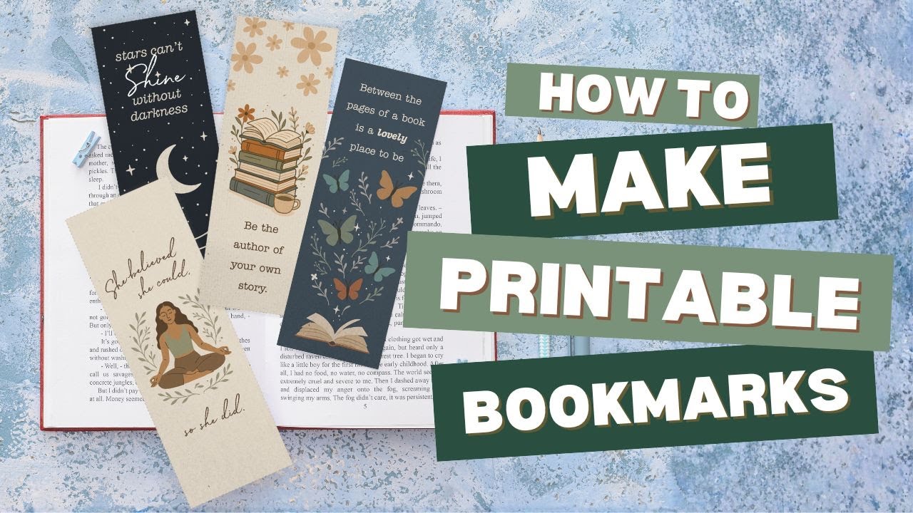 Make Pretty Printable Double-Sided Bookmarks in Minutes