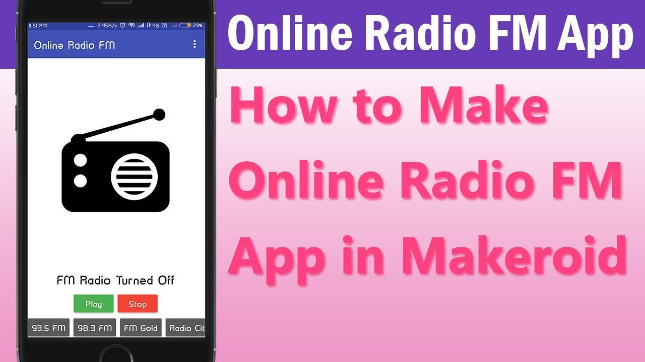 How to Make Online Radio FM App in Makeroid