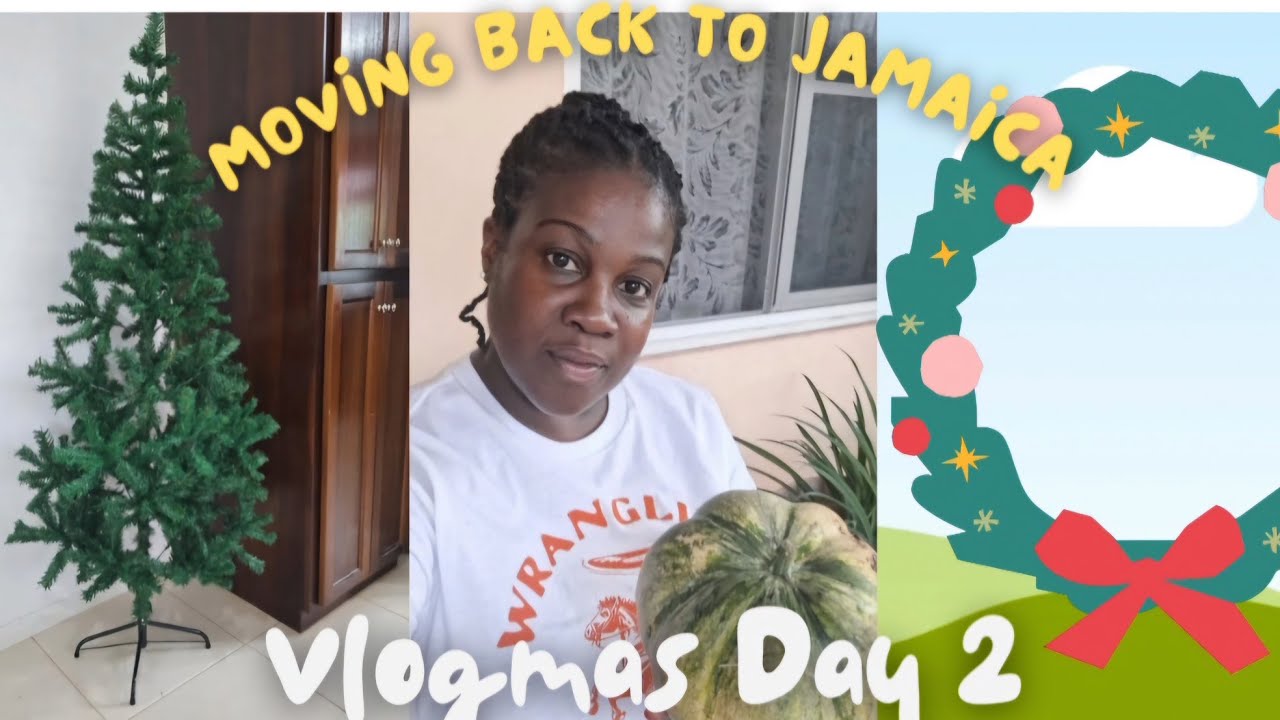 VLOGMAS DAY 2 - Christmas in Jamaica, Amazon  order, harvesting my 1st pumpkin