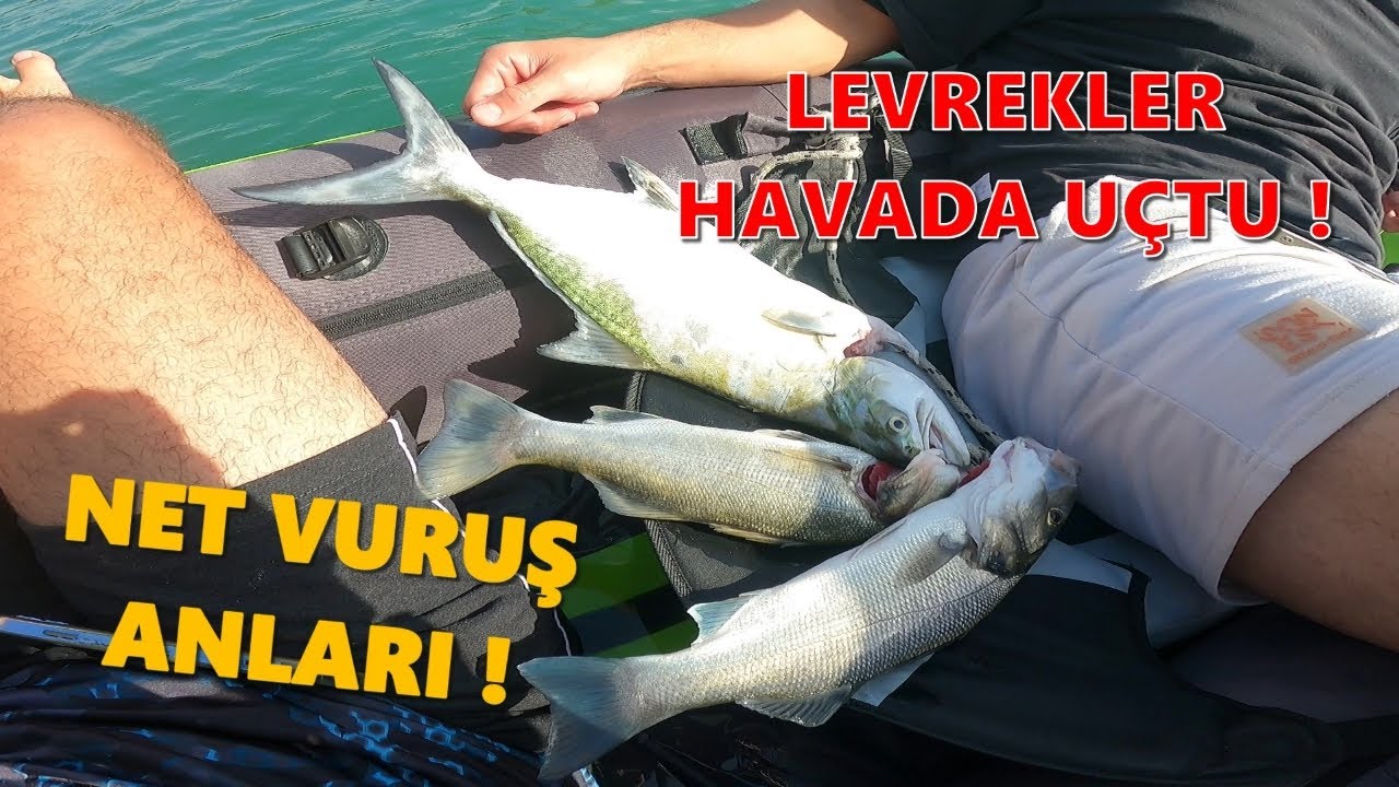 SU ÜSTÜ POPPER İLE LEVREK AVLARI - KANO İLE LRF BALIK AVI