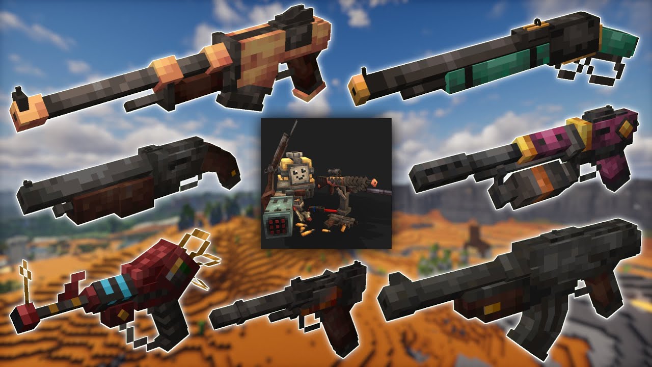 Minecraft Scorched Guns 2 Mod - All Guns Showcase | v0.5.5 | By Ribs498