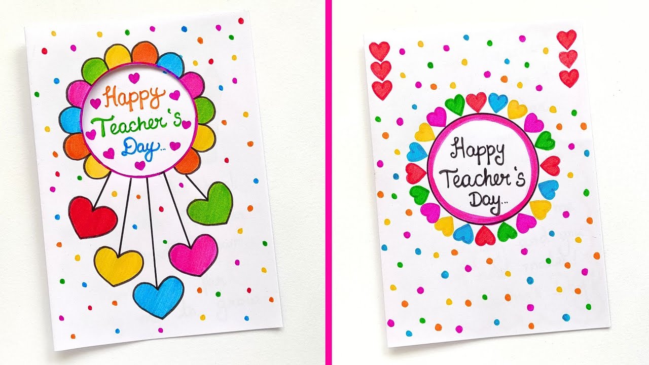 2 Easy and Beautiful teacher's day card | How to make teacher's day card | DIY teacher's day card