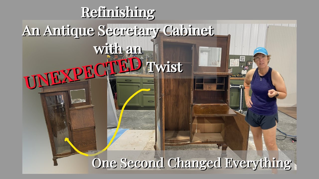 Antique Secretary Cabinet Makeover | One Second Changed Everything