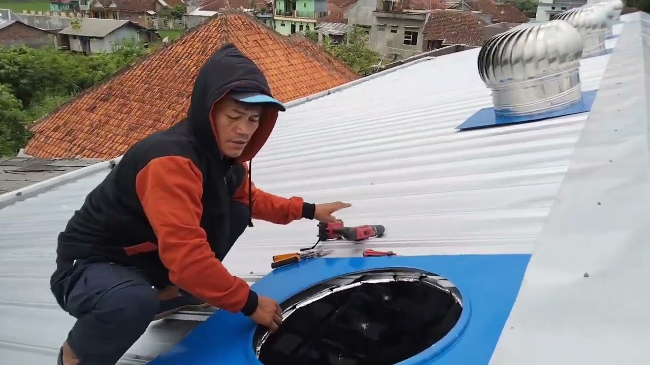 pasang turbine pentilator yg bener