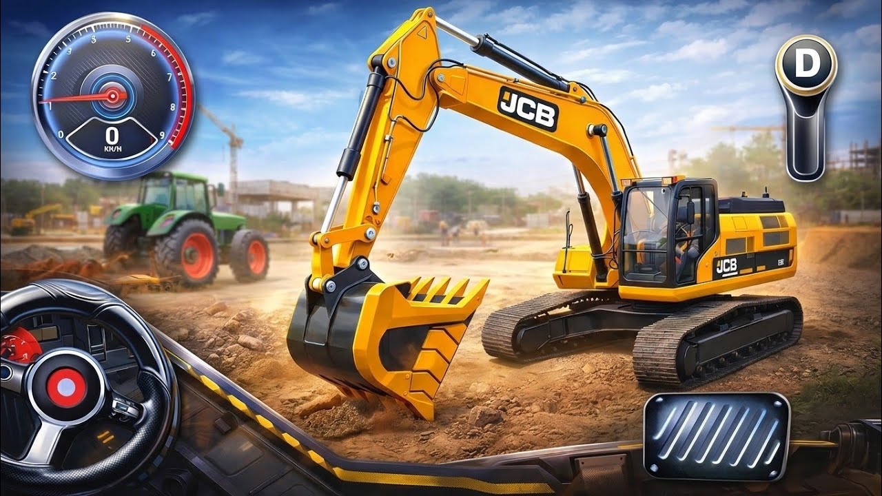 JCB Excavator Games 🚜 | City Road Construction | Android Gameplay