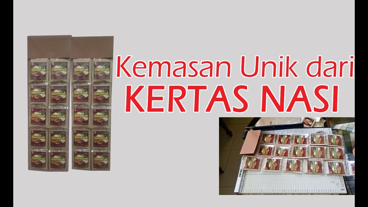Cara membuat kemasan dari kertas nasi
