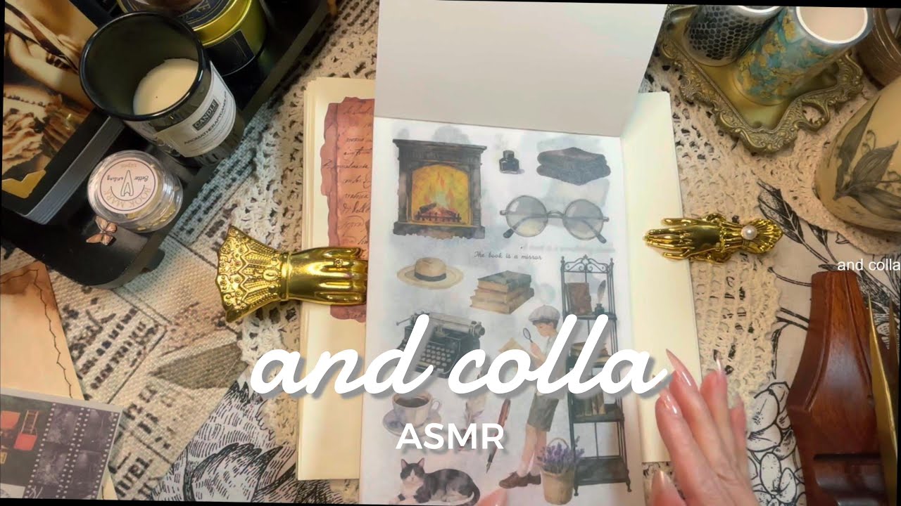 【ASMR】ひとり/scrapbooking/collage/journaling/relaxing