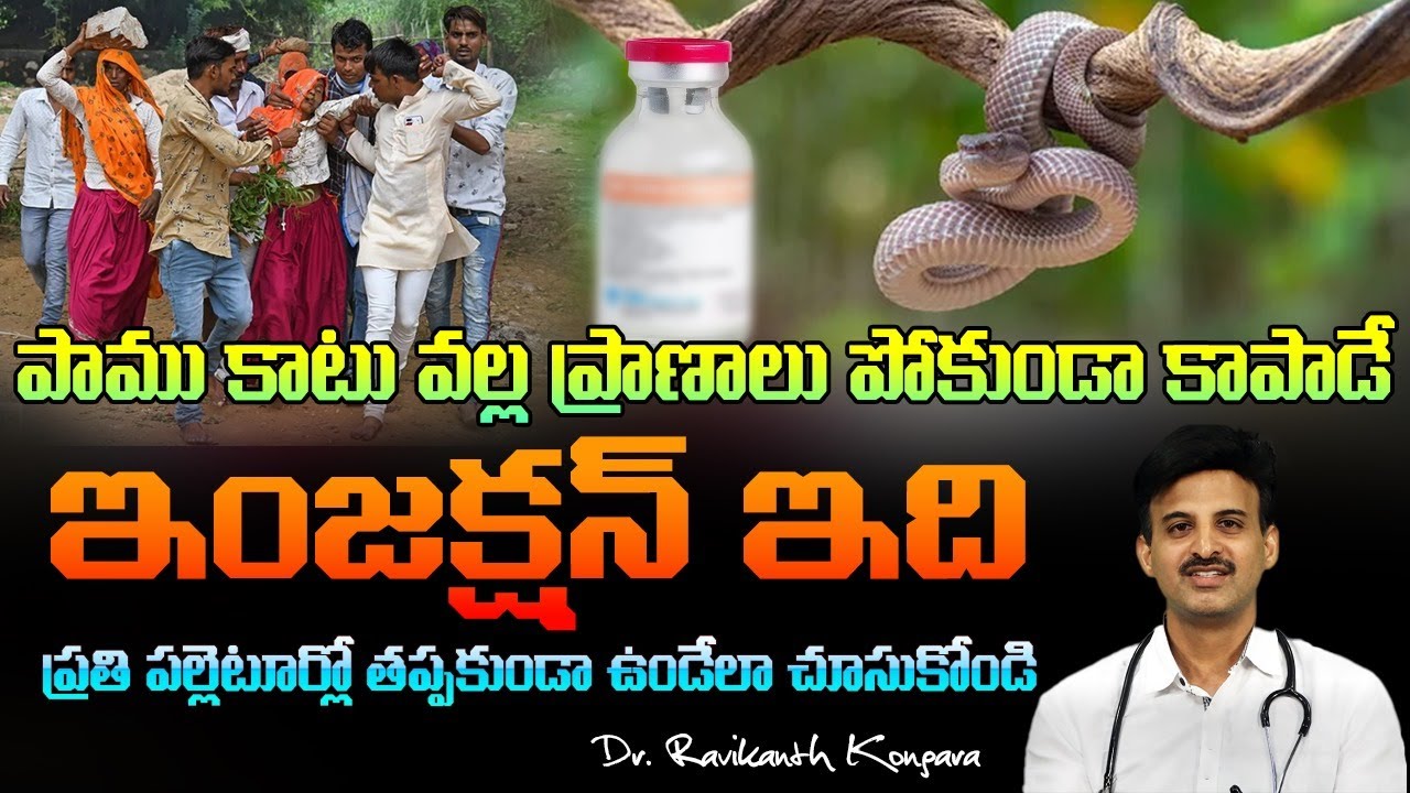 Snake Bite | Life Saving Injection | Snake Venom Antiserum | Health Center | Dr. Ravikanth Kongara