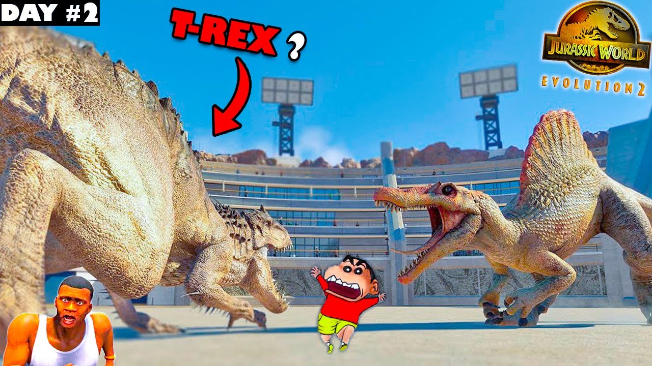 Baryonyx VS Triceratops in Jurassic World of Dinosaurs with SHINCHAN and CHOP and AMAAN (Part 2)