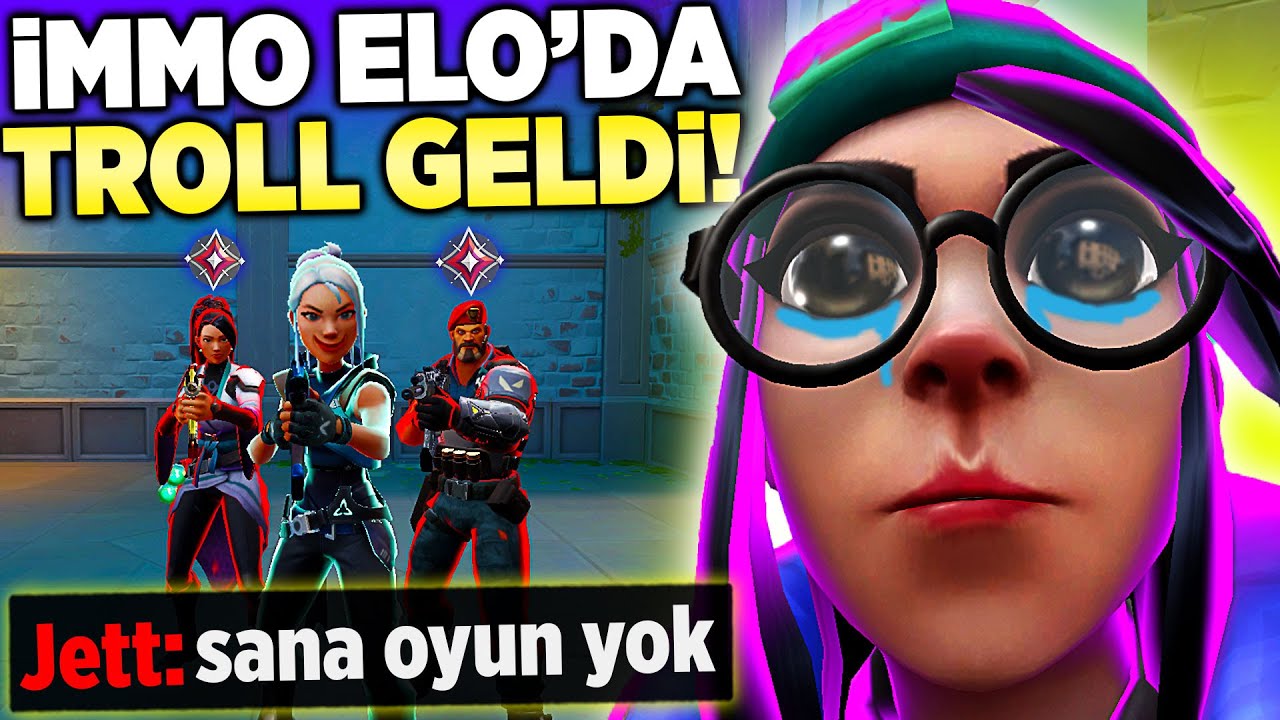 İMMO ELO'DA TAKIMIMA TROLL JETT GELDİ 34 KİLL ALDIM!! Valorant