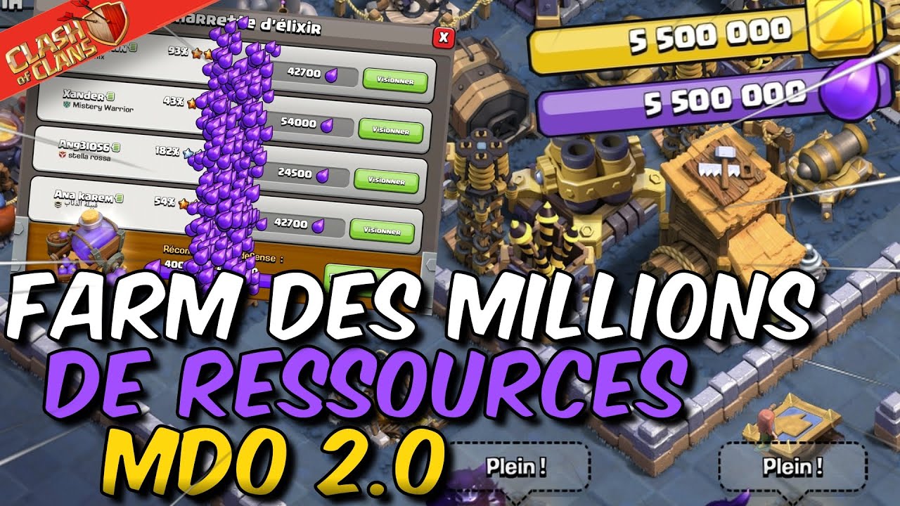 Farmer rapidement des millions de ressources sur la maison des ouvriers 2.0 ! (Clash of Clans Fr)