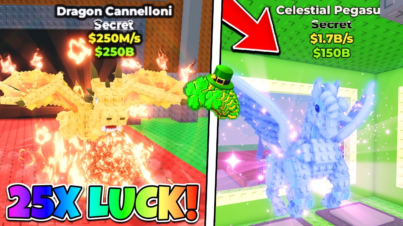 UŻYŁEM 25X LUCK NA 1 GODZINĘ I ZDOBYŁEM... W STEAL A BRAINROT! Roblox