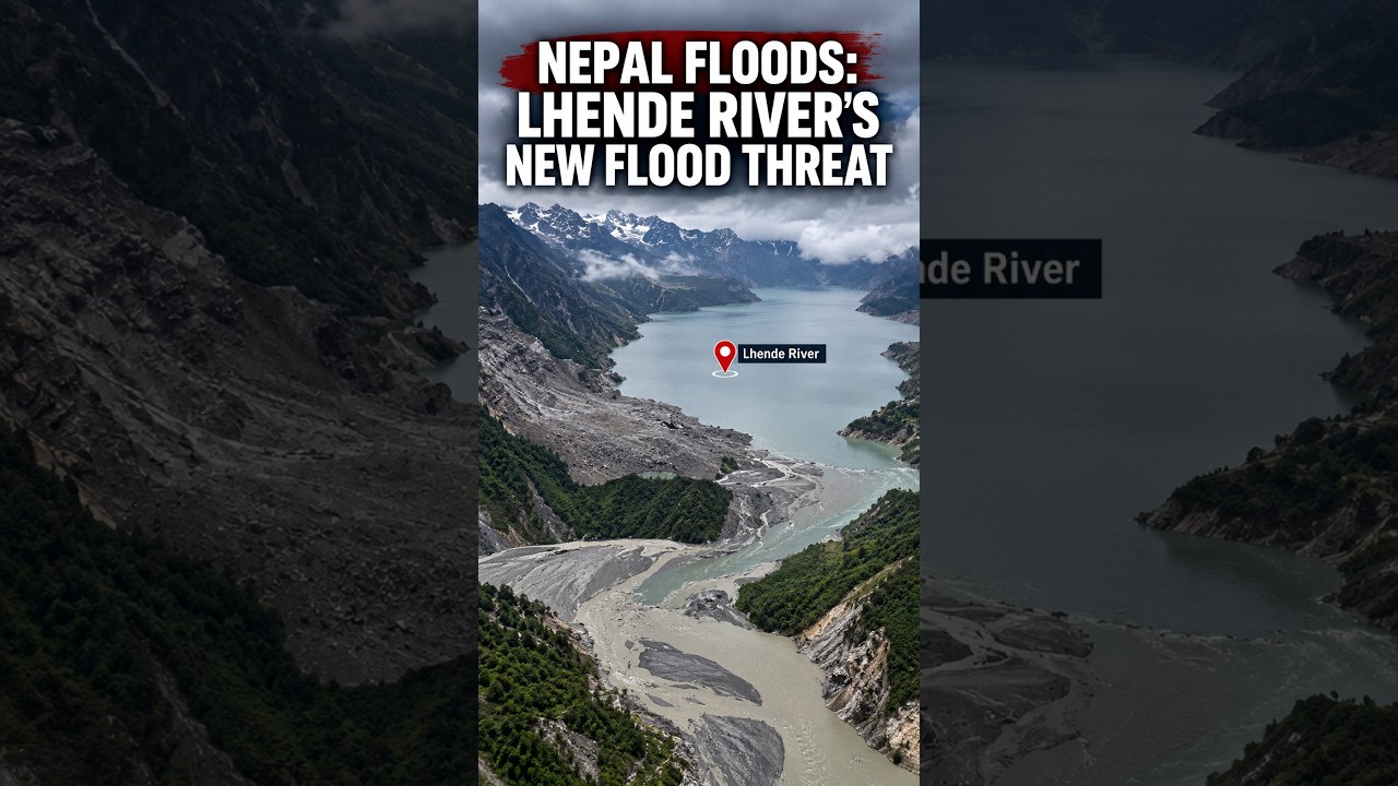 NEPAL FLOODS: LHENDE RIVER&rsquo;S NEW FLOOD THREAT #nepal #nepalfloods #nepalflood