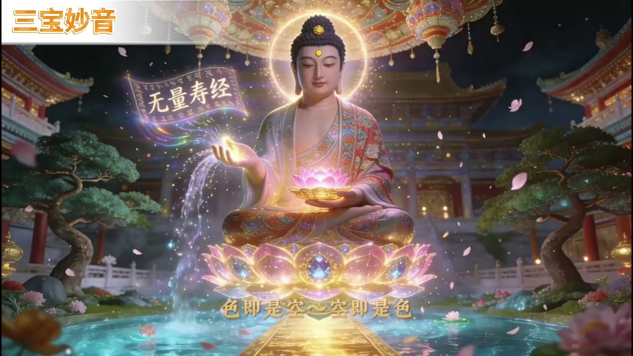 色即是空 空即是色  南无阿弥陀佛无限循环 洗脑念佛 深度冥想 1小时#非常好听的佛歌#佛歌