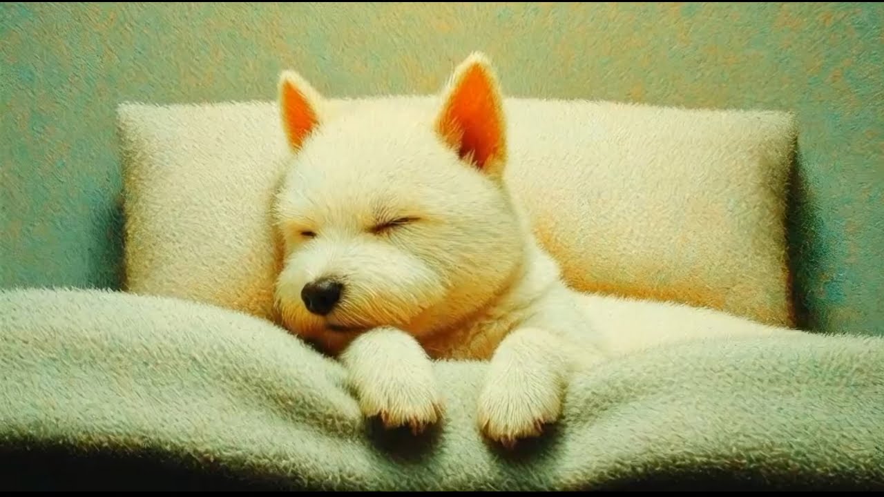 Sleep Music for Dogs | Soft Piano & Night Forest Sounds (10 Hours)