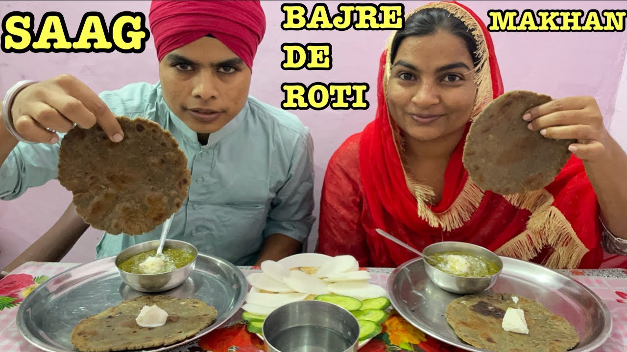 SARSON DA SAAG ,BAJRE DE ROTI,MAKHAN EATING SHOW,@Mini California Vlog/ MUKBANG VIDEO 