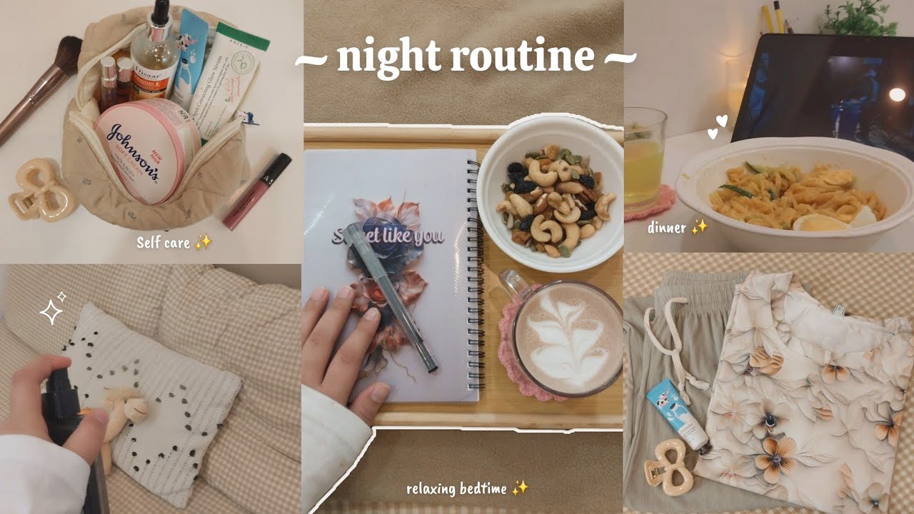 Cozy night routine ✨️ relaxing & productive, cooking dinner, skincare, groceries and aesthetic life 