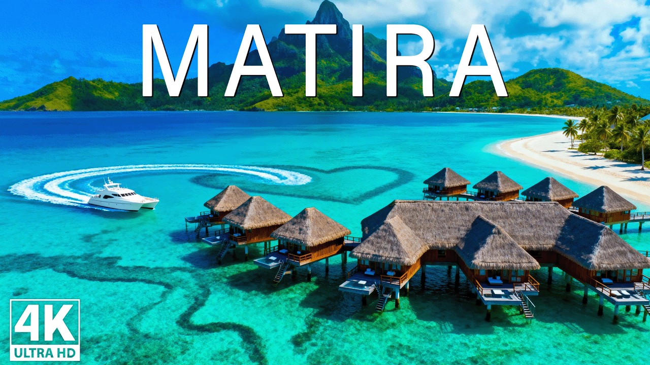 [4K] Matira Beach 2026 🇵🇫 – Lagoon Blues, South Pacific Glow | Paradise Flow Aerials & Deep House