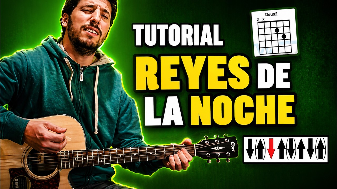🔥 Aprende a tocar “Reyes de la noche” de Guasones en guitarra acústica paso a paso 🔥