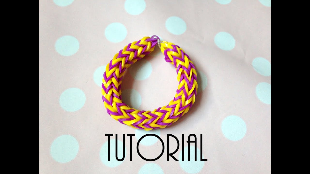 Tutorial - podwójny fishtail - rainbow loom