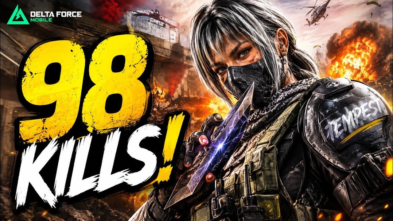 98 фрагов с АК-12 на карте Cracked! 🔥 | Delta Force Mobile Warfare