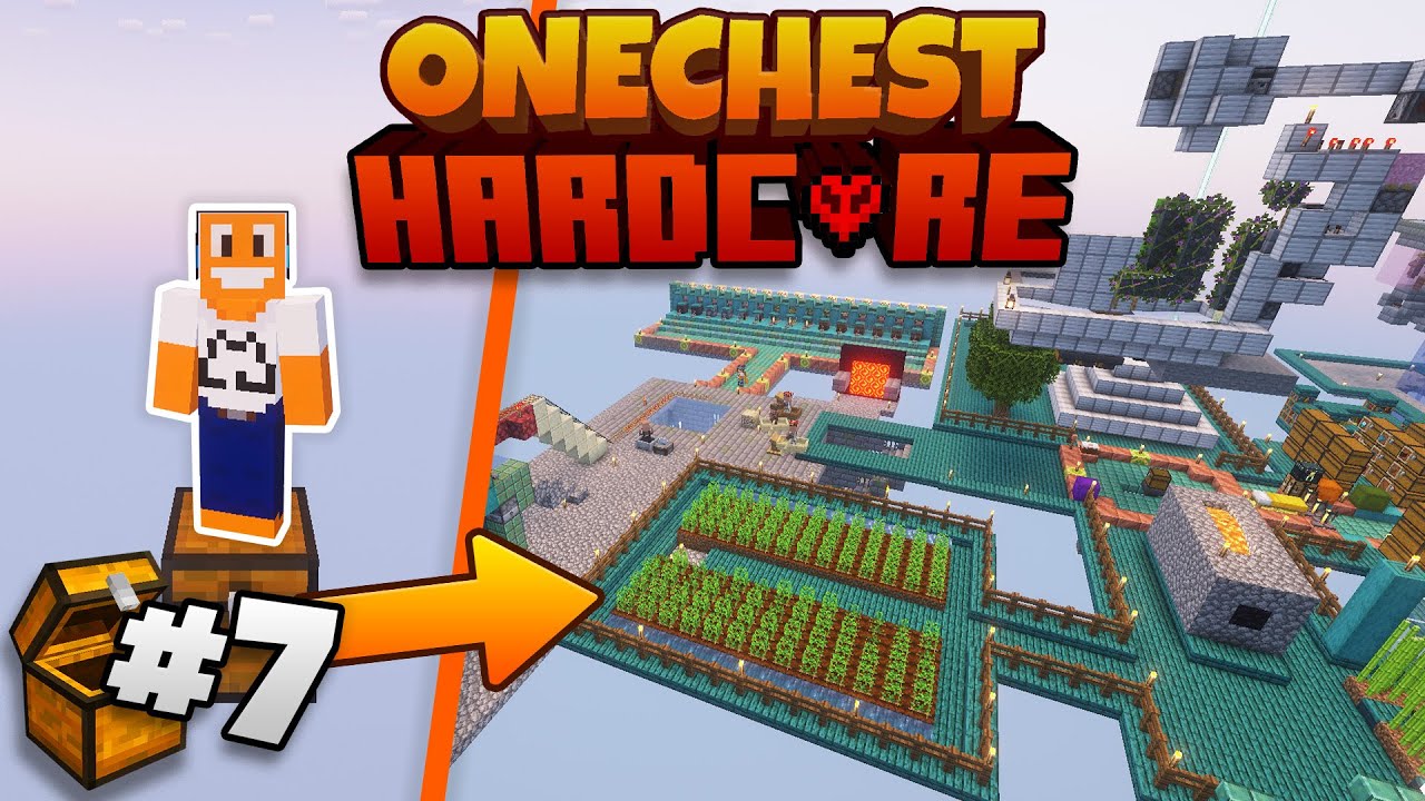 WIELKA HALA z VILLAGERAMI na ONE CHEST w Minecraft HARDCORE #7