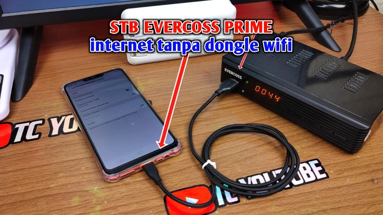 Как установить мобильный телефонный ключ на интернет-приставку Evercoss Prime + без WiFi-ключа на...
