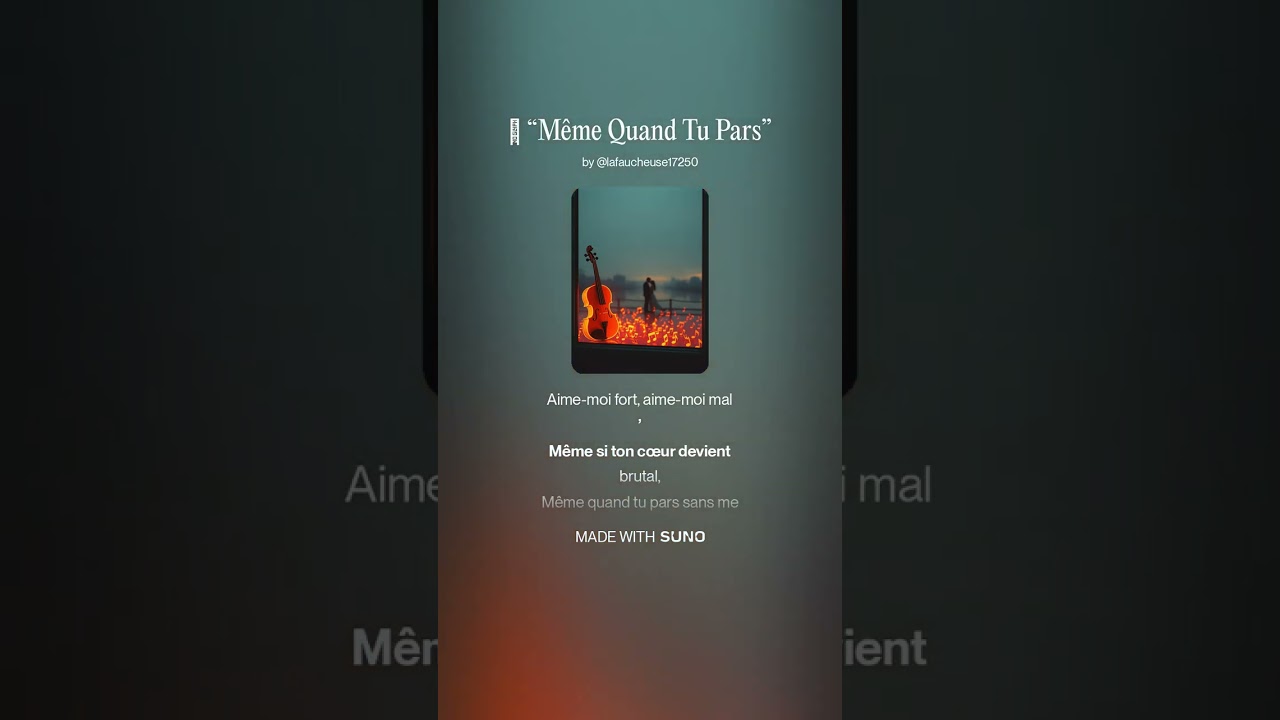🖤 “Même Quand Tu Pars”