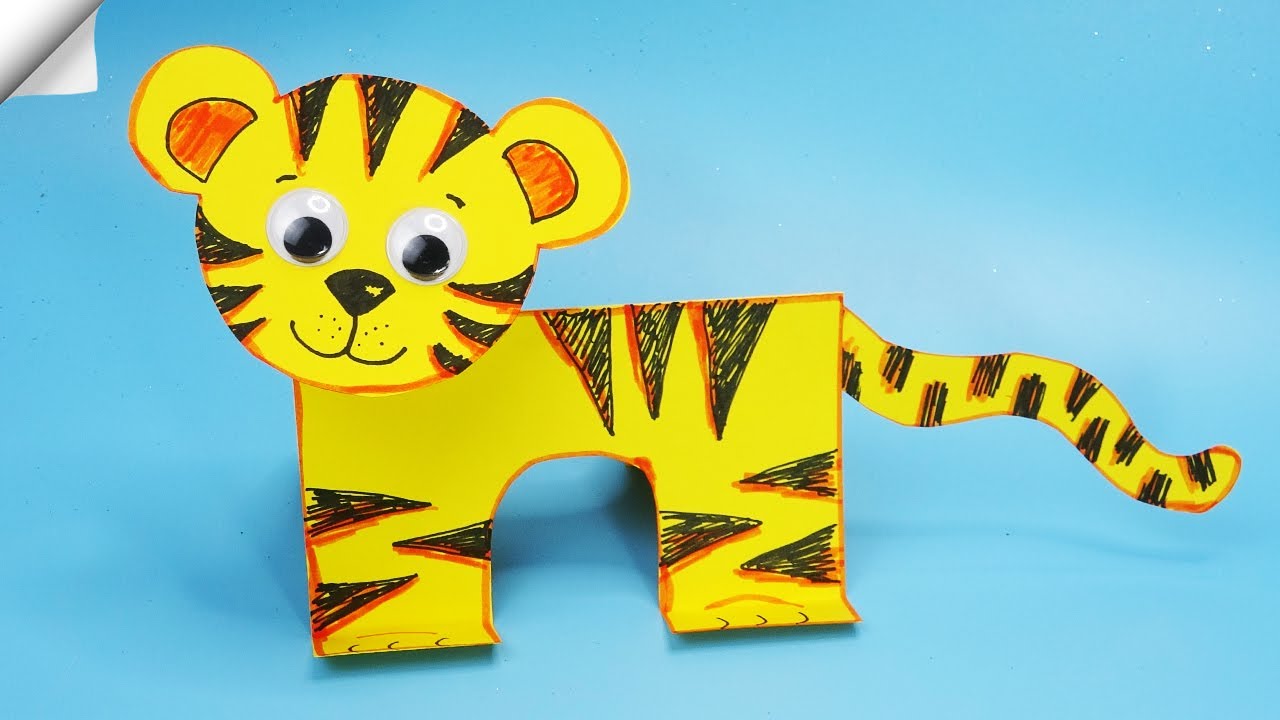 Symbol 2022 tiger | Moving paper tiger | Easy paper crafts ideas