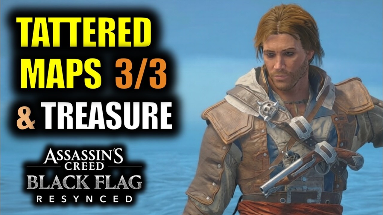 Все фрагменты потрепанной карты и местоположение сокровищ во Флориде | Assassin's Creed Black Fla...