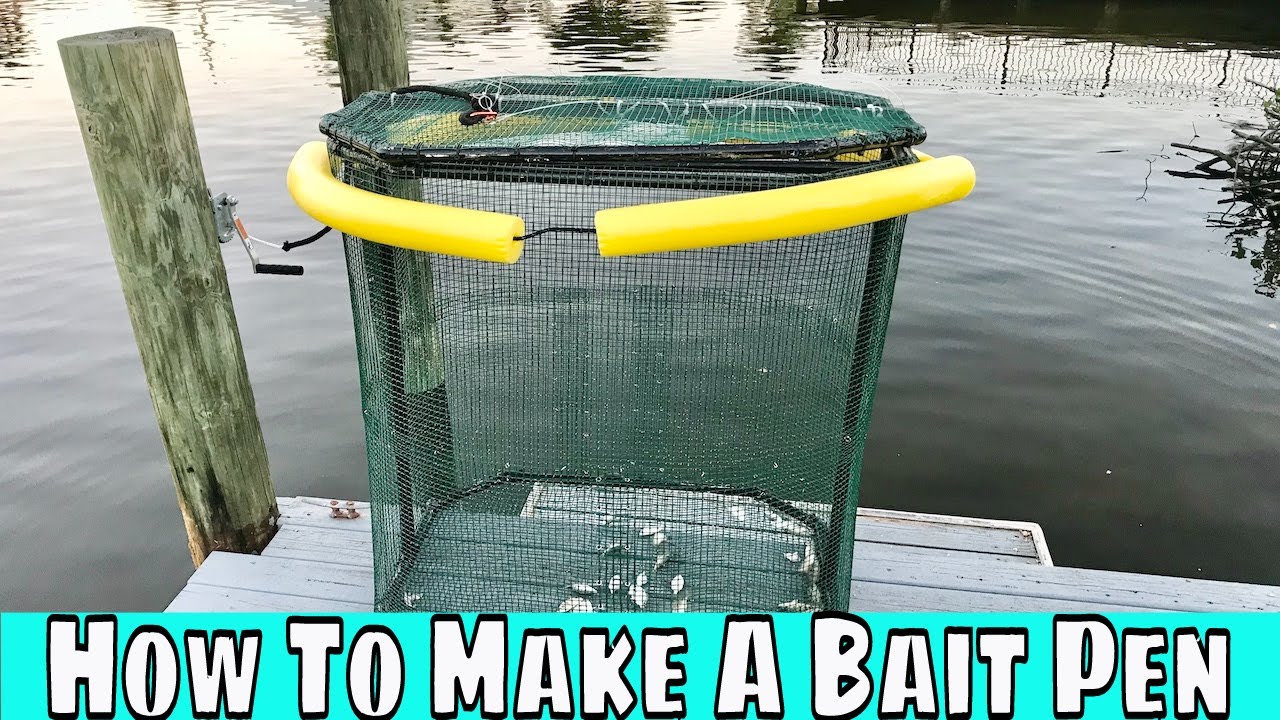 How to Build A Large Bait Pen - The quest to keeping greenbacks alive off your dock!
