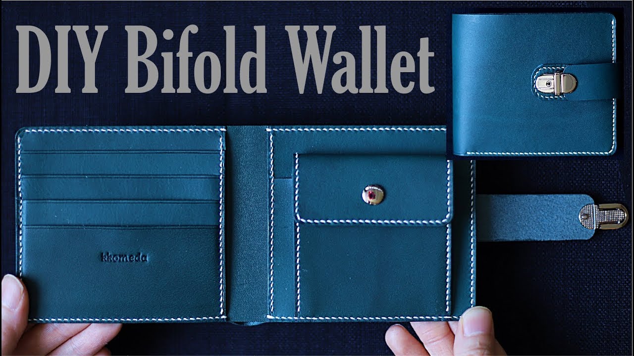[tutorial] Bifold wallet making / DIY leather wallet / Leather craft ideas