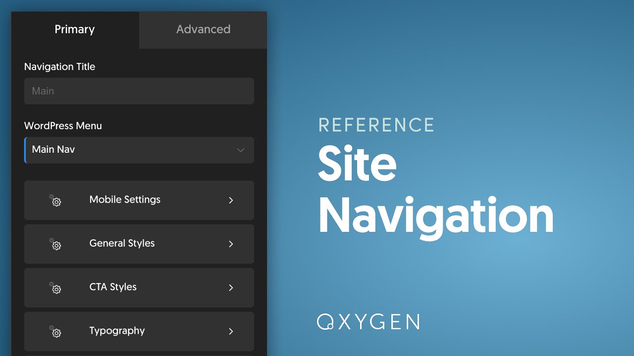 Oxygen's Site Navigation Element: Accessible WordPress Menus Made Easy