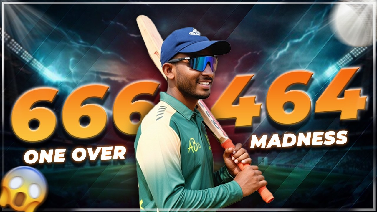 Rayan Goes Beast Mode 6,6,6,4,6,4 in One Over! 😳