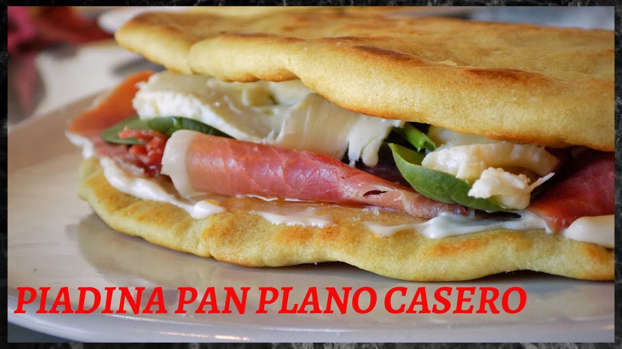 PIADINA - PAN PLANO Casero ITALIANO SIN HORNO hecho al SARTEN RECETA con solo 4 INGREDIENTES