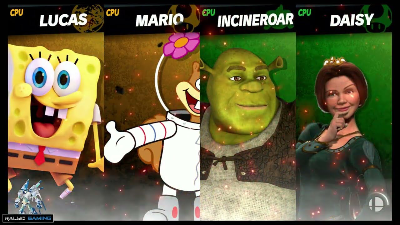 SpongeBob & Sandy vs Shrek & Fiona